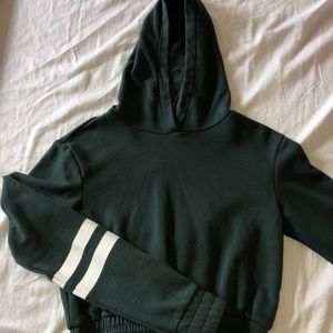 H&M Green Copped Hoodie